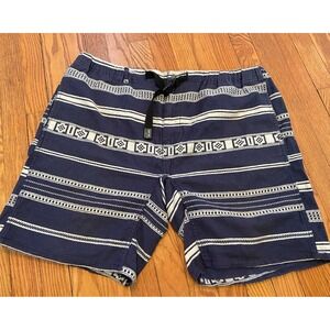 RARE Denim & Supply Ralph Lauren Shorts Men XL Blue Striped Aztec Belted Navajo